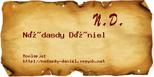 Nádasdy Dániel névjegykártya