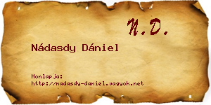 Nádasdy Dániel névjegykártya